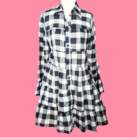 MARQUIS plaid babydoll dress - Picture 2 of 6